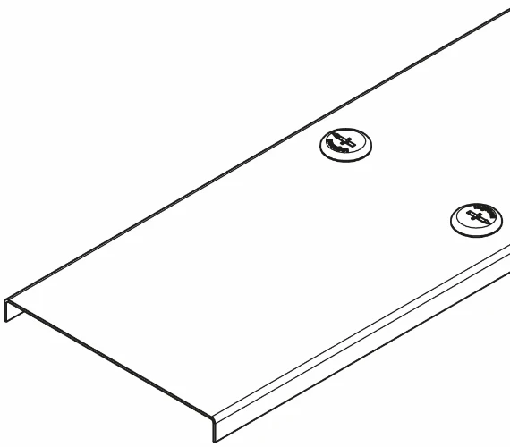 Salamandre Pre-Galvanised Steel Distribution Trunking Lid 75mm x 3m Length