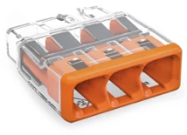 Wago WAGO Compact 3-Conductors Splicing Connector Orange (Pack of 100)