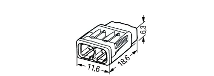 Wago WAGO Compact 2-Conductors Splicing Connector White (Pack of 120)