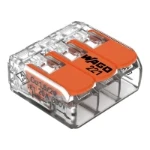 Wago WAGO 221 Compact 3-Ways Splicing Connector 4mm (Pack of 50)