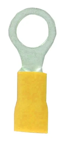 Deligo Pre-Insulated Crimp Terminals Ring 6.4 Yellow (Pack of 100)