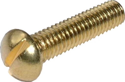 Deligo Brass Round Slotted Machine Screw 2BA x 3/4" (Pack of 100)