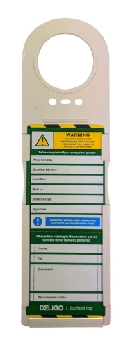 Deligo Scaffold Inspection Tag Pack 10 Tags 10 Cards 1 Permanent Pen)