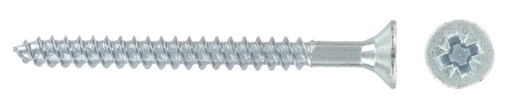 Deligo Woodscrew Pozi Countersunk BZP 10 x 3" (Pack of 200)