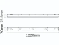 JCC Lighting Skypack QR LED Batten 4ft Single IP20 4000K 23W 2760Lm