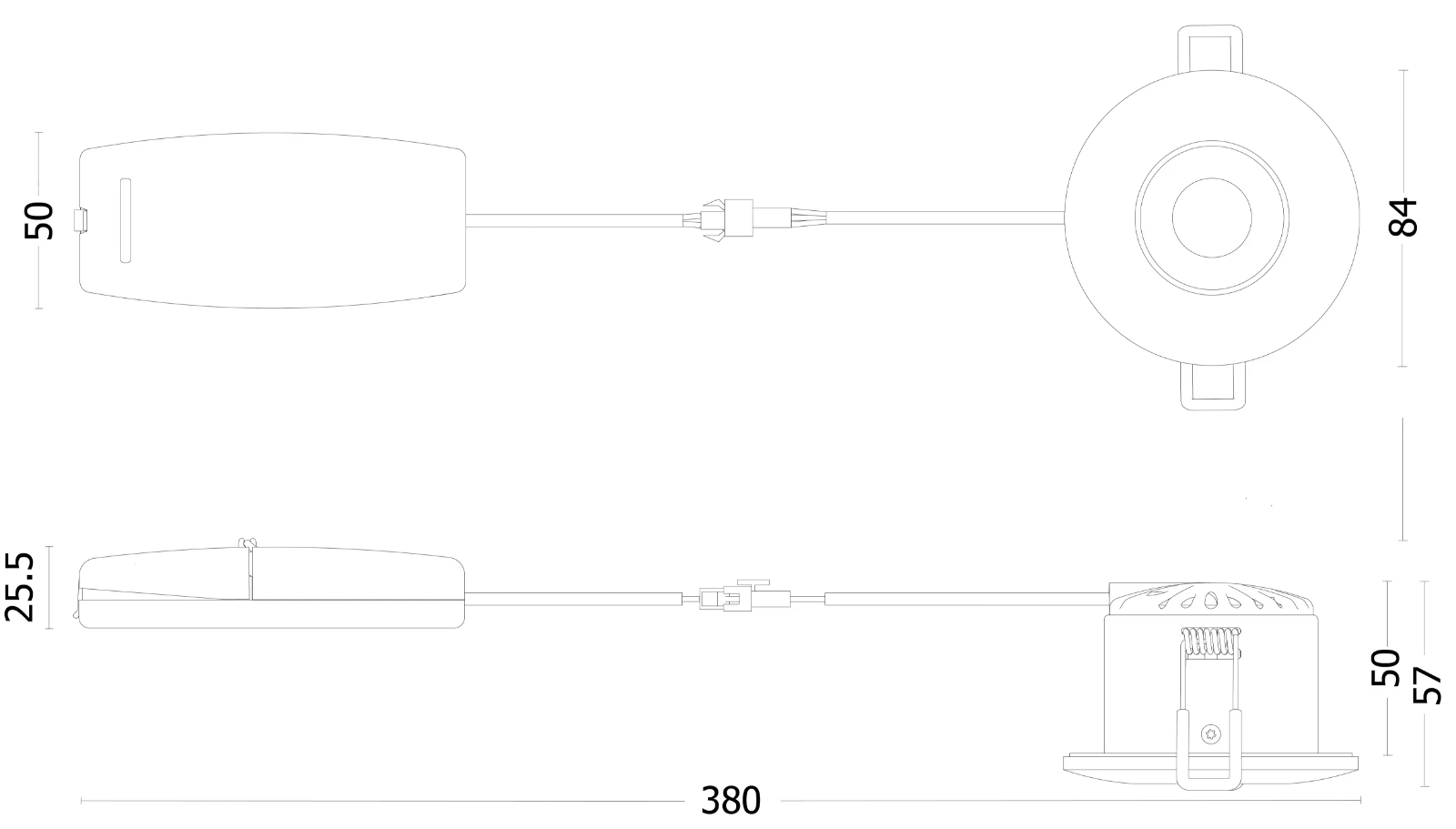 V50 Fire-Rated LED Downlight 6W IP65 White