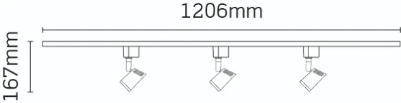 JCC Lighting Starspot 600 Track spot kit 4000K Black