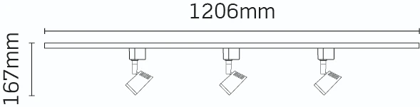 JCC Lighting Starspot 600 Track spot kit 4000K Black