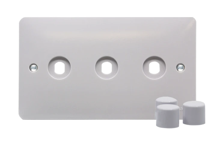 3 Gang Rotary Dimmer Switch Plate Kit