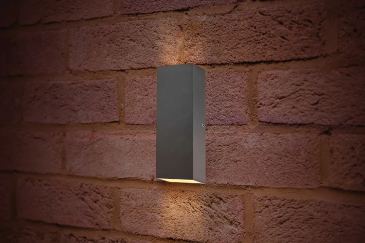 Integral Lighting Integral LED Outdoor Decorative Wall Light Pablo IP54 300Lm 8W 3000K Up/Down Light Dark Grey
