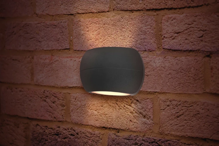 Integral Lighting Integral LED Outdoor Decorative Wall Light Luxstone IP54 320Lm 8.5W 3000K Up/Down Light Dark Grey
