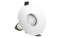 Integral Lighting Integral LED Evofire Fire Rated Downlight 70-100mm Cutout IP65 Polished Chrome Round +GU10 Holder