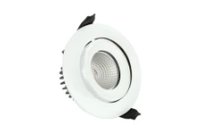 Integral Lighting Integral LED Luxfire Fire Rated Tiltable Downlight 92mm Cutout IP65 430Lm 6W 3000K 36 Beam Dimmable 72Lm/W White