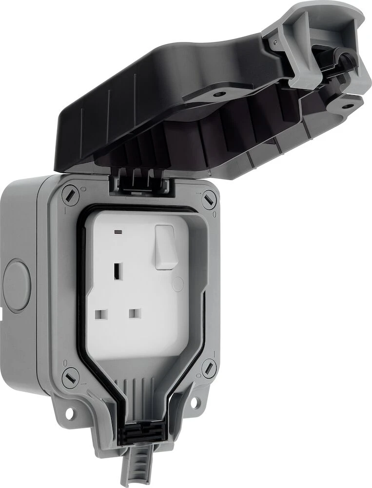 BG Nexus Storm, 13A Single Switched Socket, IP66