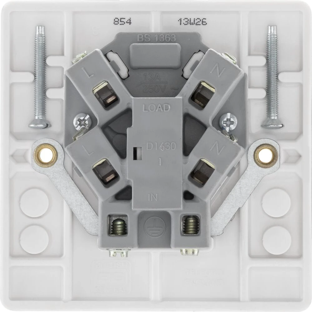 BG Nexus Series White Moulded 13A Unswitched Fused Connection Unit