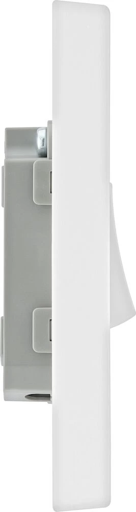 BG White Moulded Square Edge 20A 16AX Single Switch 1 Way