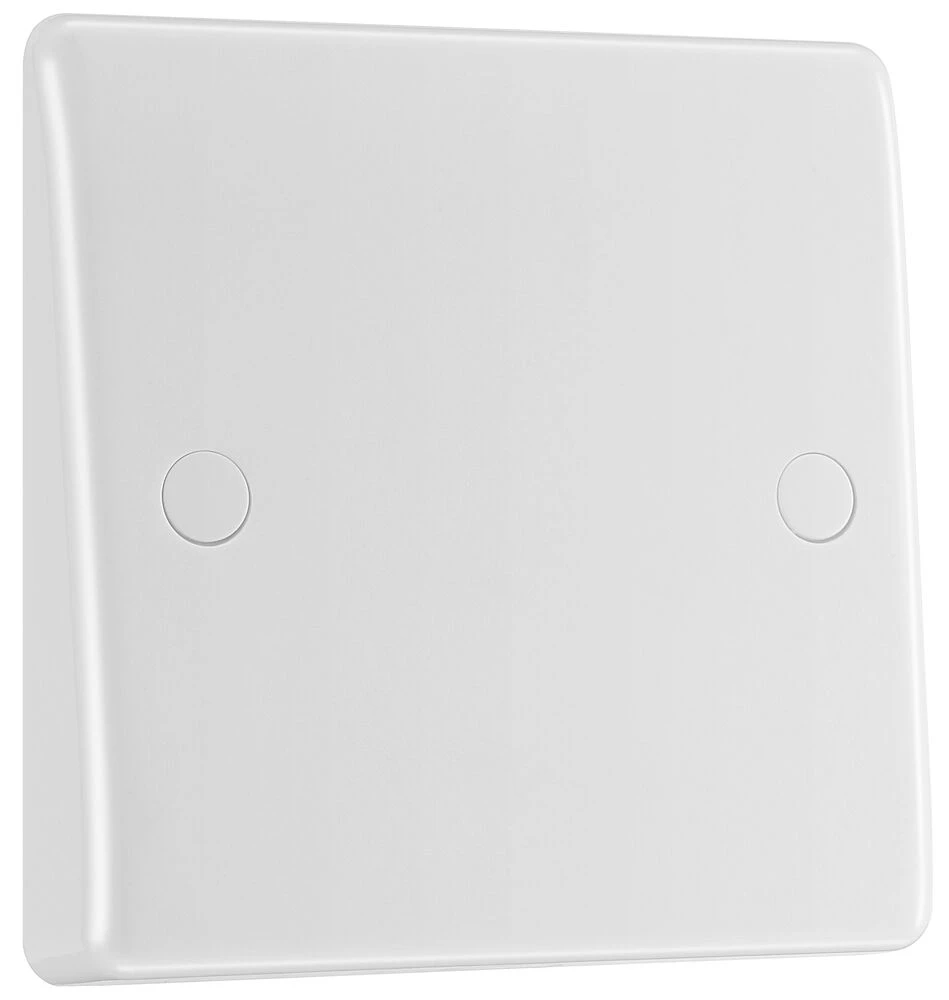 BG Nexus Series White Moulded 25A Single Flex Outlet Plate Bottom Entry