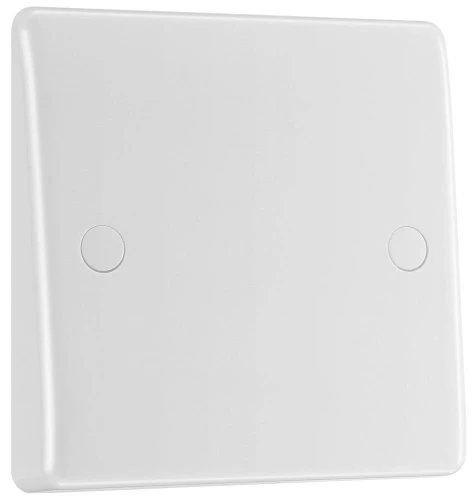 BG Nexus Series White Moulded 25A Single Flex Outlet Plate Bottom Entry