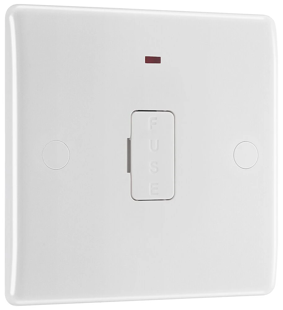 BG Nexus Series White Moulded 13A Unswitched Fused Connection Unit with LED Indicator