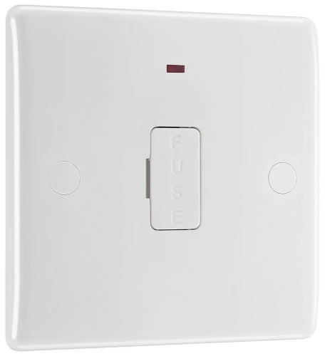 BG Nexus Series White Moulded 13A Unswitched Fused Connection Unit with LED Indicator