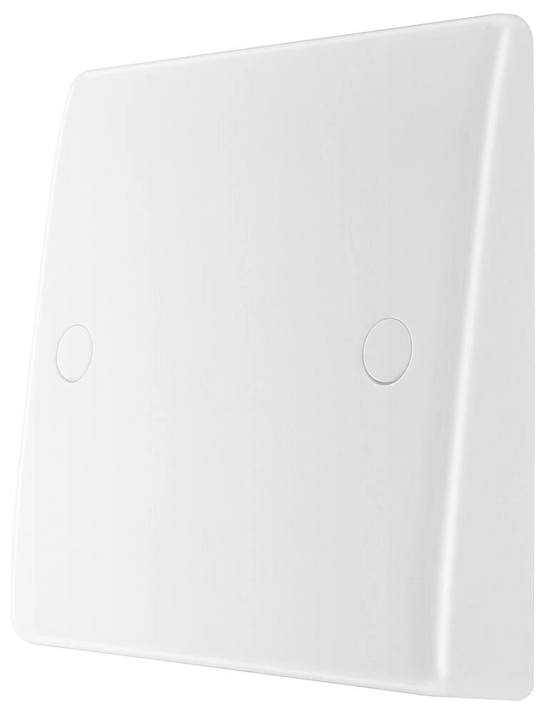 BG Nexus Series White Moulded 25A Single Flex Outlet Plate Bottom Entry