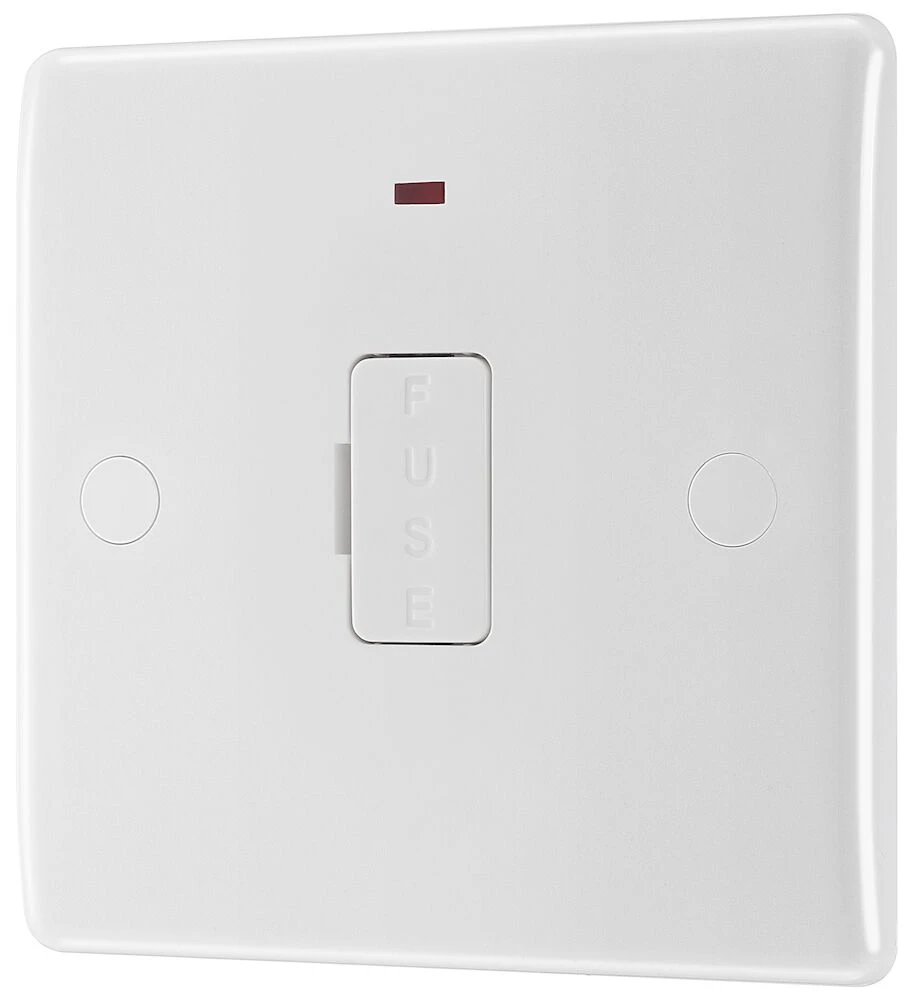BG Nexus Series White Moulded 13A Unswitched Fused Connection Unit with LED Indicator