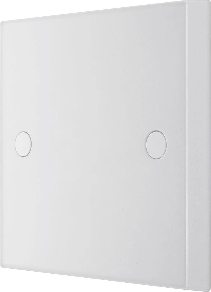 BG White Moulded Square Edge Single Blank Plate