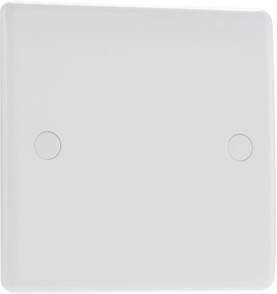 BG Nexus Series White Moulded Single Blank Plate