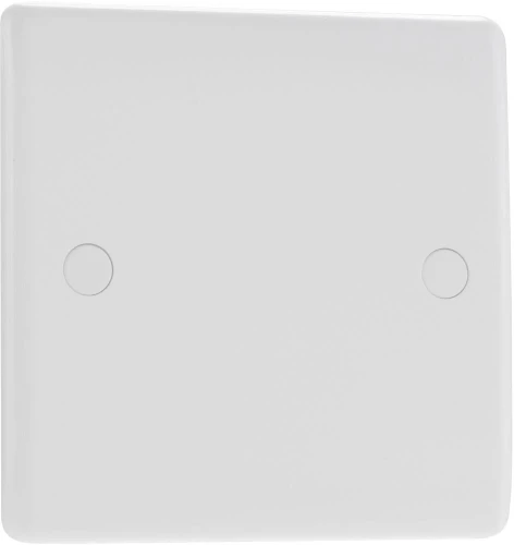 BG Nexus Series White Moulded Single Blank Plate