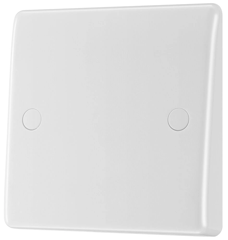 BG Nexus Series White Moulded 25A Single Flex Outlet Plate Bottom Entry