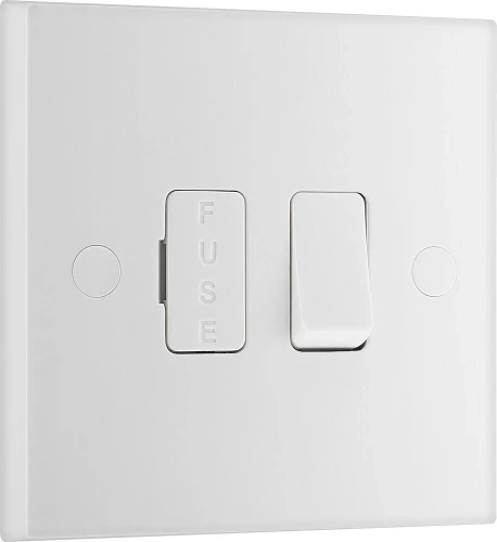 BG White Moulded Square Edge 13A Switched Fused Connection Unit