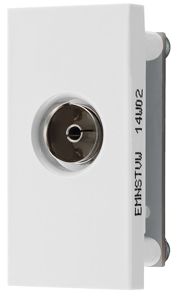 BG Euro Module Co-Ax, White