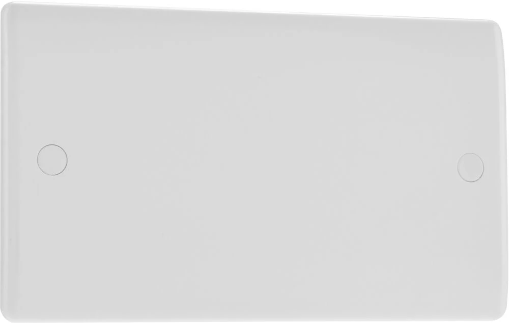 BG Nexus Series White Moulded Double Blank Plate