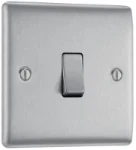BG Nexus Metal Brushed Steel, 20A 16AX Intermediate Switch