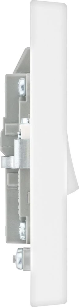 BG White Moulded Square Edge 20A Double Pole Switch with LED Indicator