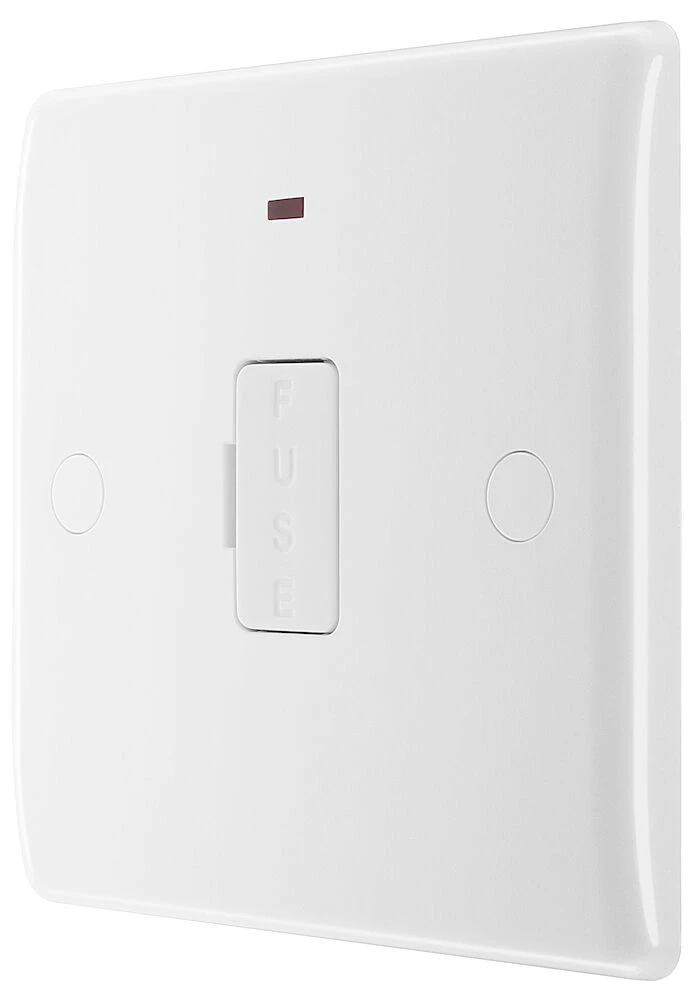 BG Nexus Series White Moulded 13A Unswitched Fused Connection Unit with LED Indicator