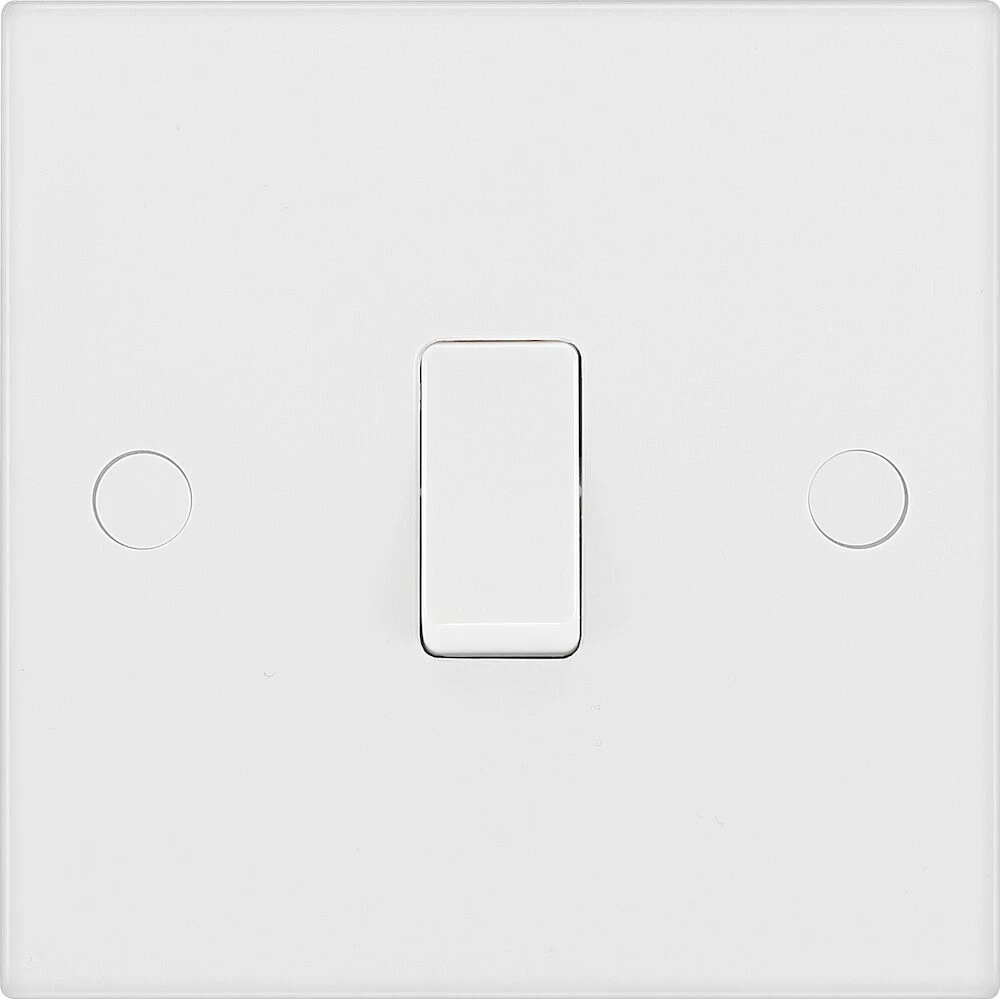 BG White Moulded Square Edge 20A Double Pole Switch