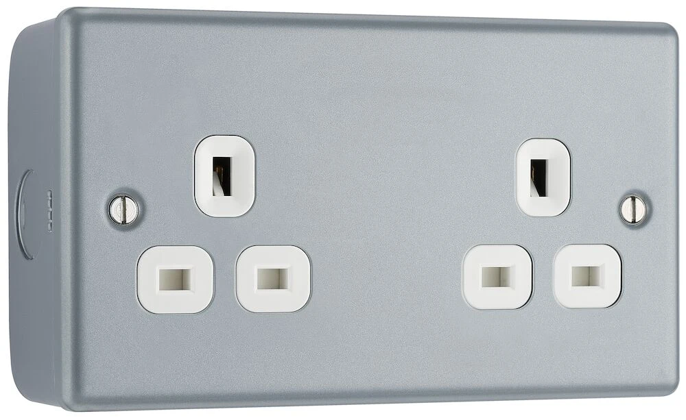 BG Metal Clad 13A Double Unswitched Socket
