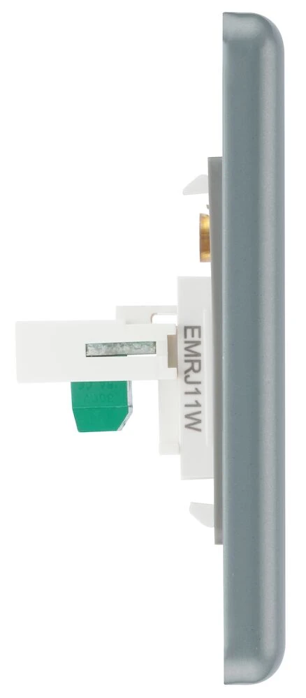 BG Metal Clad Double RJ45 Telephone Socket, IDC Type