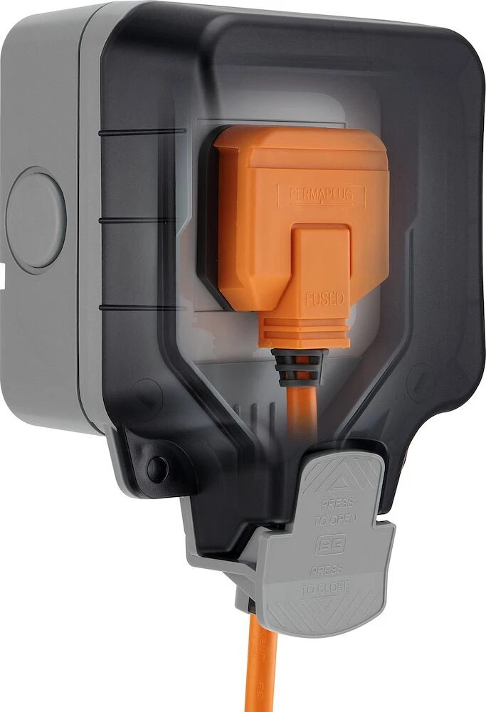 BG Nexus Storm, 13A Single Unswitched Socket, IP66