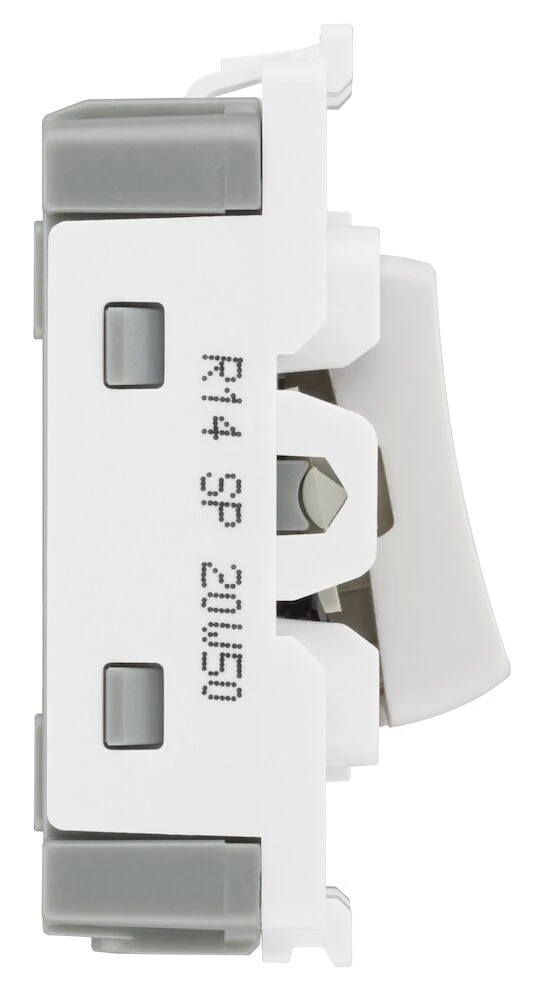 BG Grid 20A Switch Module Retractive, Printed PRESS, White
