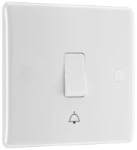 BG Nexus Series White Moulded 10AX Bell Push Switch 1 Way