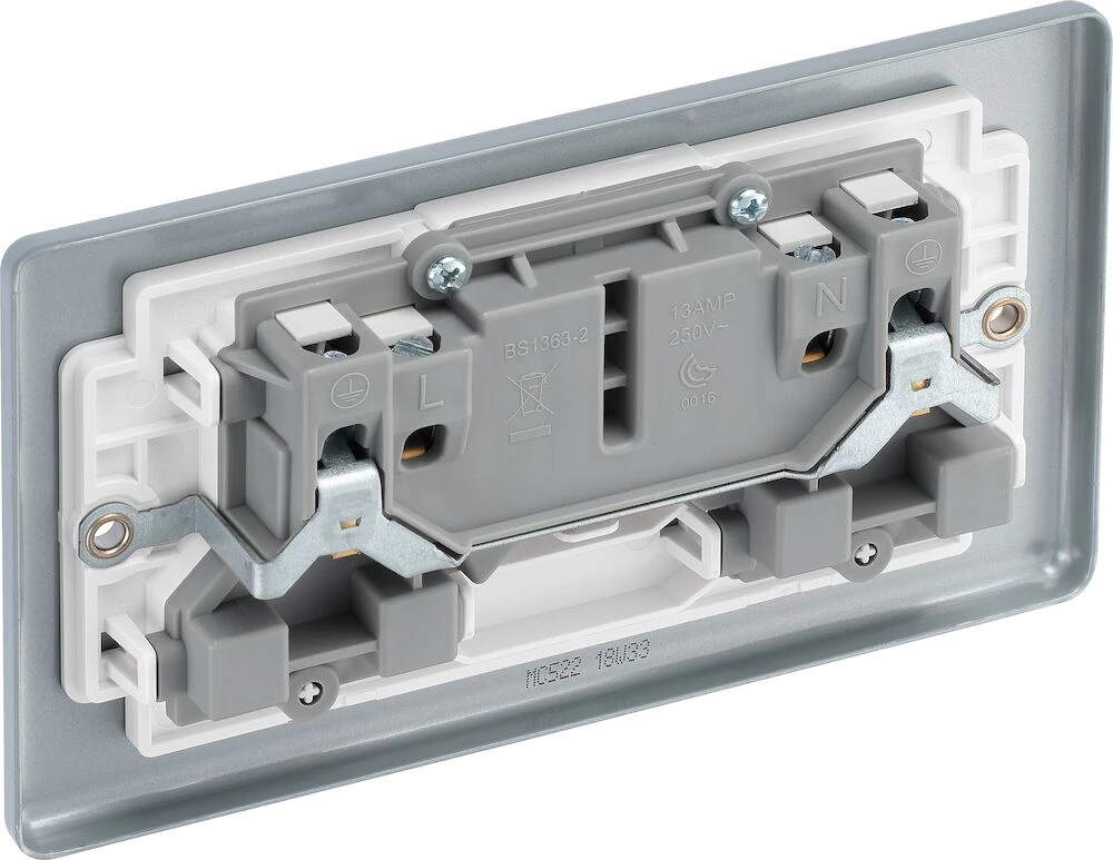 BG Metal Clad 13A Double Switched Socket