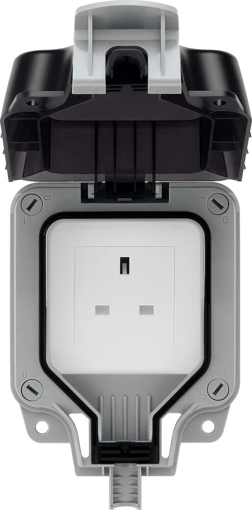 BG Nexus Storm, 13A Single Unswitched Socket, IP66