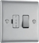 BG Nexus Metal Brushed Steel, 13A Switched Fused Connection Unit
