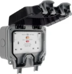 BG Nexus Storm, IP66 Weatherproof 13A Double Switched Socket with Latching RCD