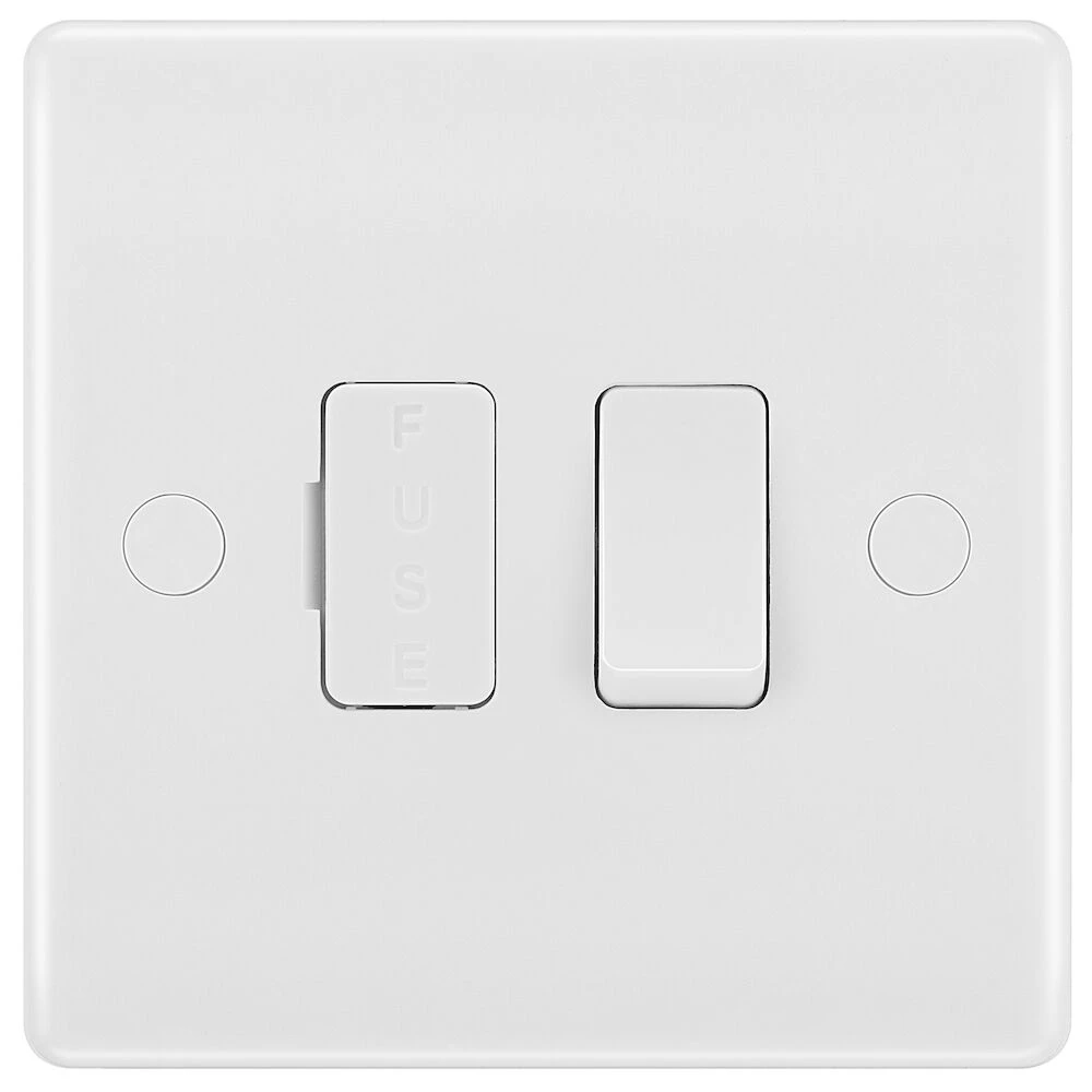 BG Nexus Series White Moulded 13A Switched Fused Connection Unit with Flex Outlet