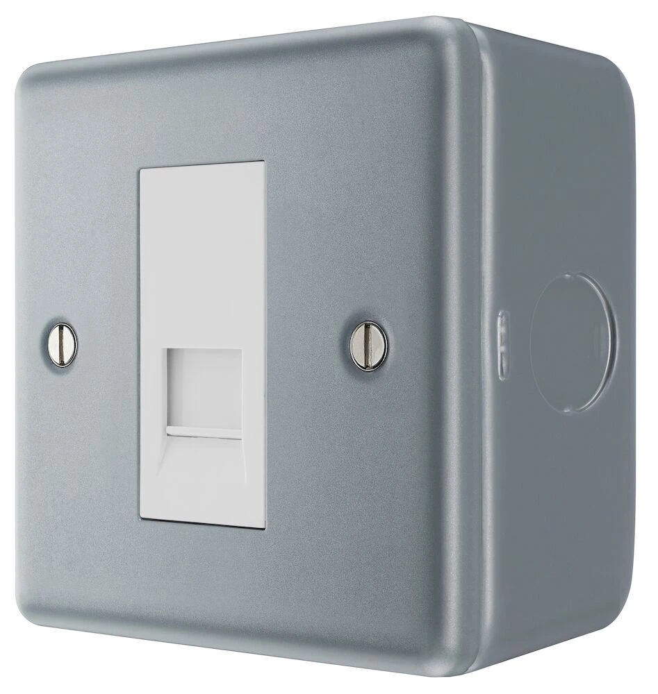 BG Metal Clad Single Master Telephone Socket, Screw Type