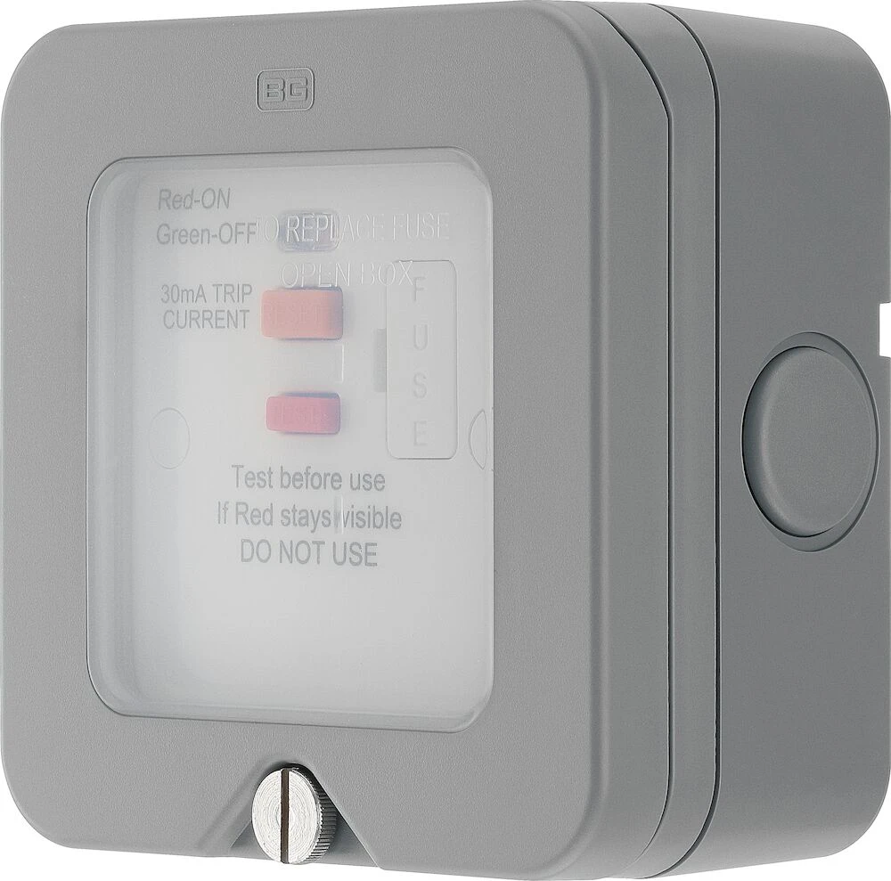 BG Nexus Storm, Unswitched Fused Connection Unit with Latching RCD, IP66