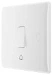 BG Nexus Series White Moulded 10AX Bell Push Switch 1 Way
